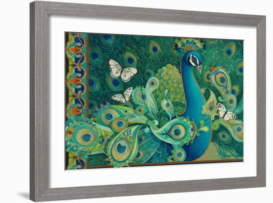 Paisley Peacock-David Galchutt-Framed Giclee Print