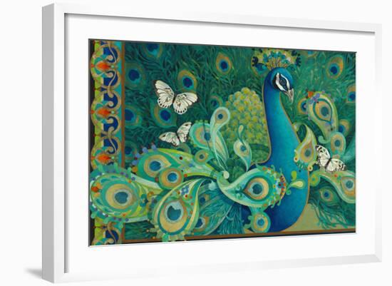 Paisley Peacock-David Galchutt-Framed Giclee Print