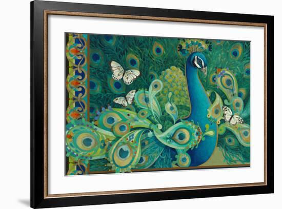 Paisley Peacock-David Galchutt-Framed Giclee Print