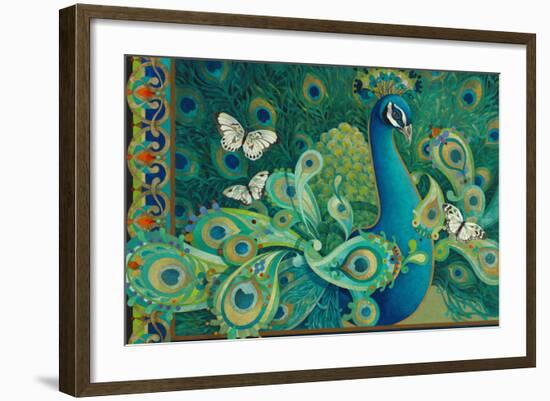 Paisley Peacock-David Galchutt-Framed Giclee Print