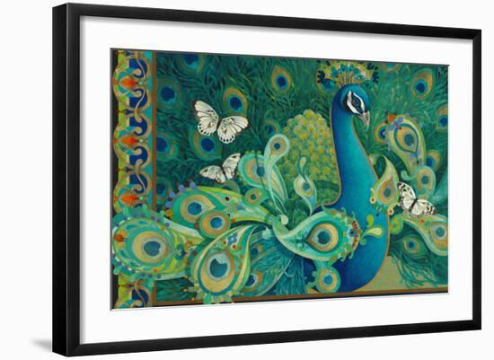 Paisley Peacock-David Galchutt-Framed Giclee Print