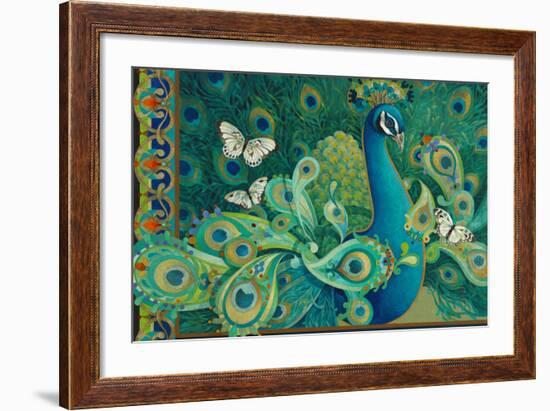 Paisley Peacock-David Galchutt-Framed Giclee Print