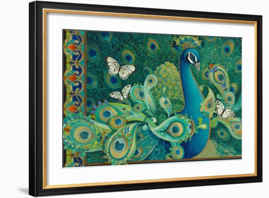 Paisley Peacock-David Galchutt-Framed Giclee Print