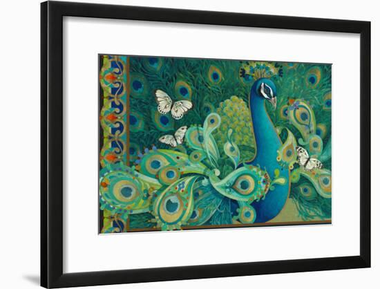 Paisley Peacock-David Galchutt-Framed Giclee Print