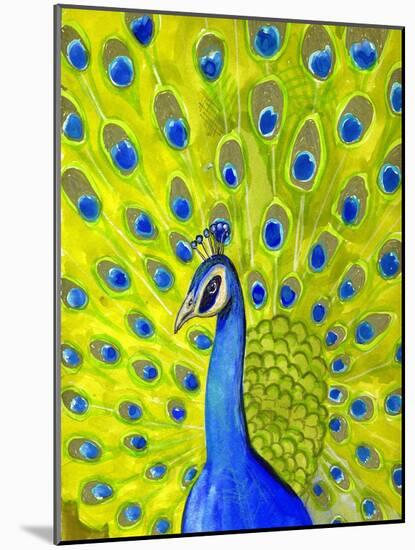 Paisley Peacock-Blenda Tyvoll-Mounted Giclee Print