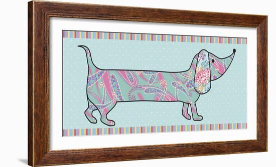 Paisley Pooch I-Linda Wood-Framed Giclee Print