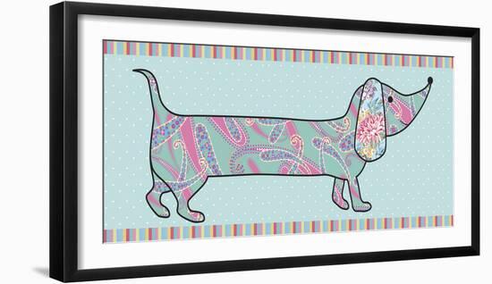 Paisley Pooch I-Linda Wood-Framed Giclee Print