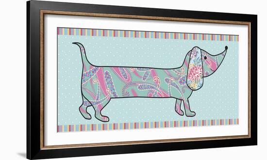 Paisley Pooch I-Linda Wood-Framed Giclee Print