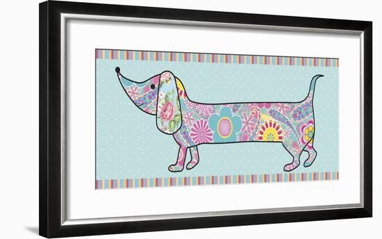 Paisley Pooch II-Linda Wood-Framed Giclee Print