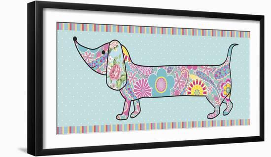 Paisley Pooch II-Linda Wood-Framed Giclee Print