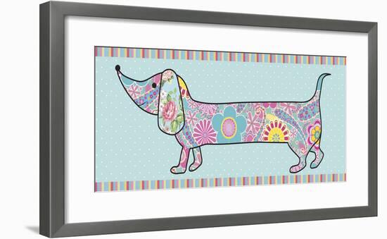 Paisley Pooch II-Linda Wood-Framed Giclee Print