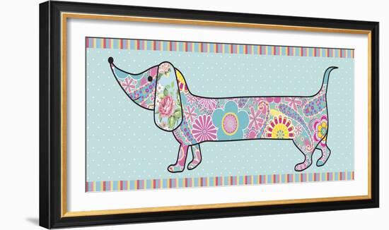 Paisley Pooch II-Linda Wood-Framed Giclee Print