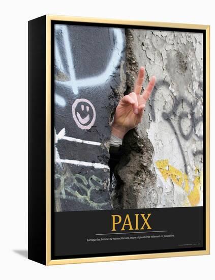 Paix (French Translation)-null-Framed Stretched Canvas