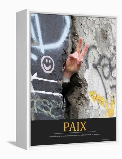 Paix (French Translation)-null-Framed Stretched Canvas