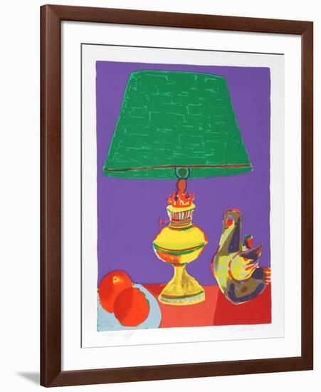 Pajaro (Green Lamp)-John Grillo-Framed Limited Edition