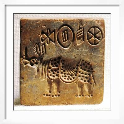 Pakistan, Mohenjo-Daro, Steatite Seal Depicting an Indian Rhinoceros'  Giclee Print 