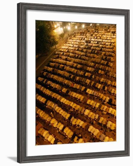 Pakistani Muslims Perform a Prayer Called "Tarawih"-null-Framed Photographic Print