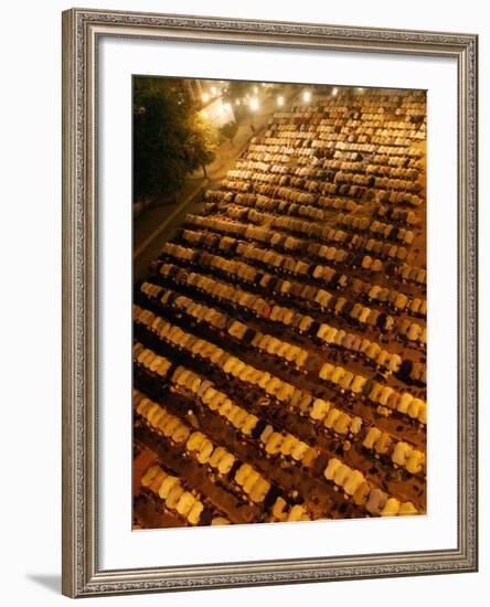 Pakistani Muslims Perform a Prayer Called "Tarawih"-null-Framed Photographic Print