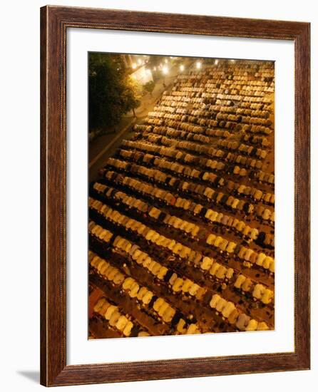 Pakistani Muslims Perform a Prayer Called "Tarawih"-null-Framed Photographic Print