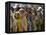 Pakistani Women Queue Up to Get Subsidized Sacks of Flour for the Holy Month of Ramadan-null-Framed Premier Image Canvas