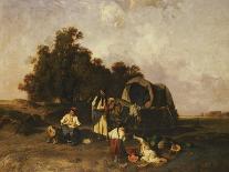 A Gypsy Encampment, 1895-Pal Bohm-Framed Premier Image Canvas