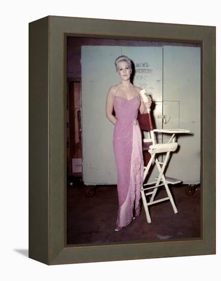 PAL JOEY, 1957 directed by GEORGE SIDNEY On the set, Kim Novak (photo)-null-Framed Stretched Canvas