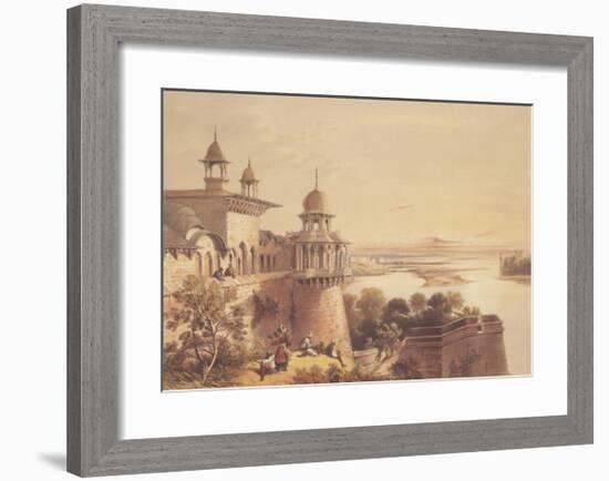 Palace and Fort at Agra-David Roberts-Framed Art Print