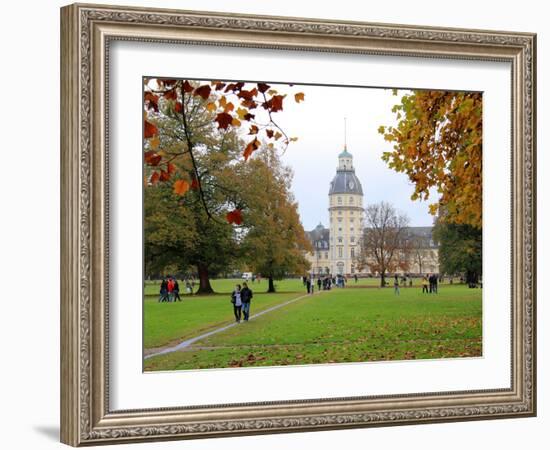 Palace and Gardens, Karlsruhe, Baden-Wurttemberg, Germany, Europe-Hans Peter Merten-Framed Photographic Print