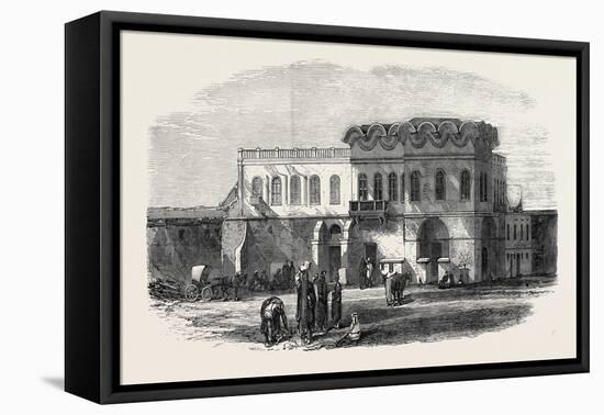 Palace at Alexandria to Be Used as the Office for the Transit of British Troops Egypt 1867-null-Framed Premier Image Canvas