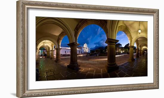 Palace at Dusk, Palacio De Los Capitanes Generale, Antigua Guatemala, Guatemala-null-Framed Photographic Print