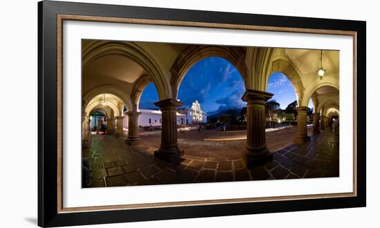 Palace at Dusk, Palacio De Los Capitanes Generale, Antigua Guatemala, Guatemala-null-Framed Photographic Print