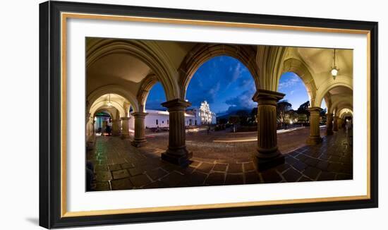 Palace at Dusk, Palacio De Los Capitanes Generale, Antigua Guatemala, Guatemala-null-Framed Photographic Print