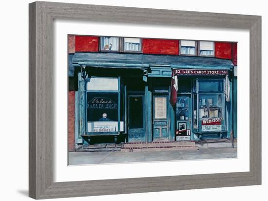 Palace Barber Shop and Lee's Candy Store, Staten Island, New York, 1985-Anthony Butera-Framed Giclee Print