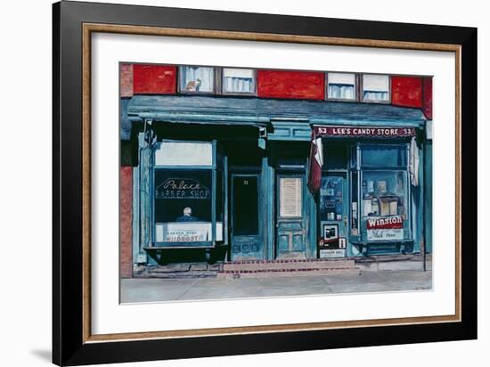 Palace Barber Shop and Lee's Candy Store, Staten Island, New York, 1985-Anthony Butera-Framed Giclee Print