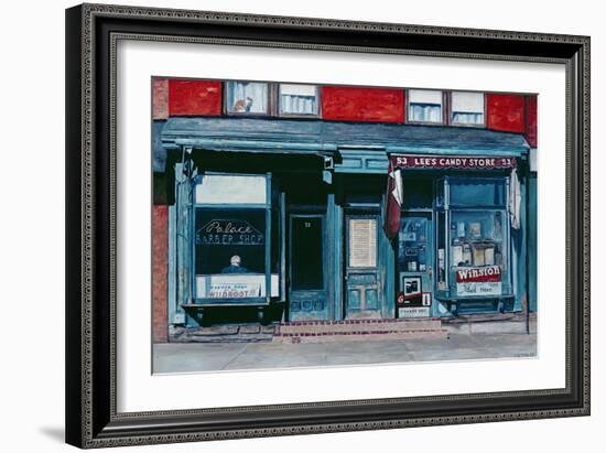 Palace Barber Shop and Lee's Candy Store, Staten Island, New York, 1985-Anthony Butera-Framed Giclee Print
