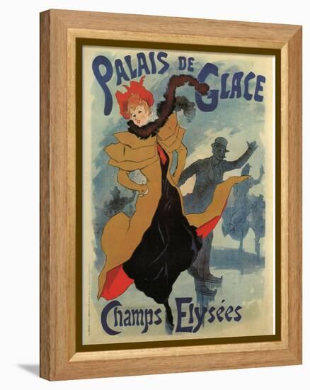 Palace De Glace-Jules Chéret-Framed Stretched Canvas