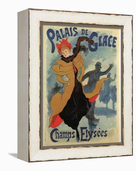 Palace De Glace-Jules Chéret-Framed Stretched Canvas