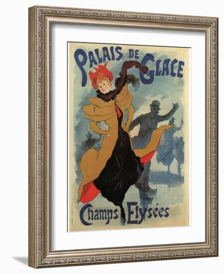 Palace De Glace-Jules Chéret-Framed Art Print