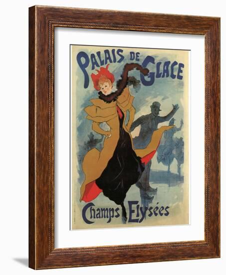 Palace De Glace-Jules Chéret-Framed Art Print