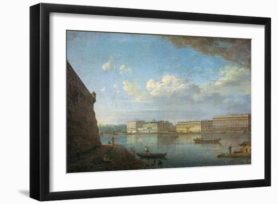 Palace Embankment as Seen from the Peter and Paul Fortress, 1794-Fyodor Yakovlevich Alexeyev-Framed Giclee Print