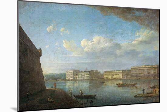 Palace Embankment as Seen from the Peter and Paul Fortress, 1794-Fyodor Yakovlevich Alexeyev-Mounted Giclee Print