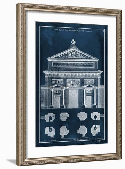 Palace Facade Blueprint I-Vision Studio-Framed Art Print