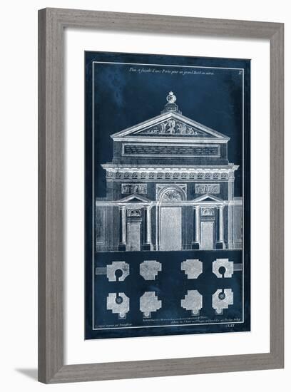 Palace Facade Blueprint I-Vision Studio-Framed Art Print