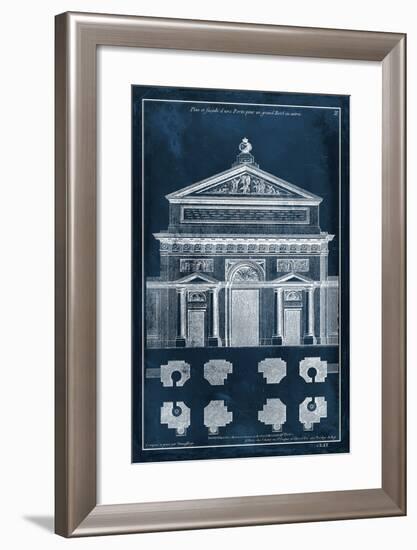 Palace Facade Blueprint I-Vision Studio-Framed Art Print