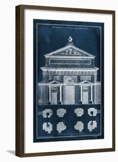 Palace Facade Blueprint I-Vision Studio-Framed Art Print