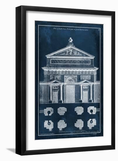 Palace Facade Blueprint I-Vision Studio-Framed Art Print