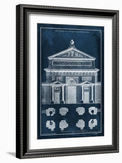 Palace Facade Blueprint I-Vision Studio-Framed Art Print