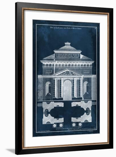 Palace Facade Blueprint II-Vision Studio-Framed Art Print