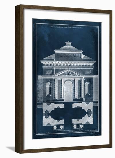 Palace Facade Blueprint II-Vision Studio-Framed Art Print