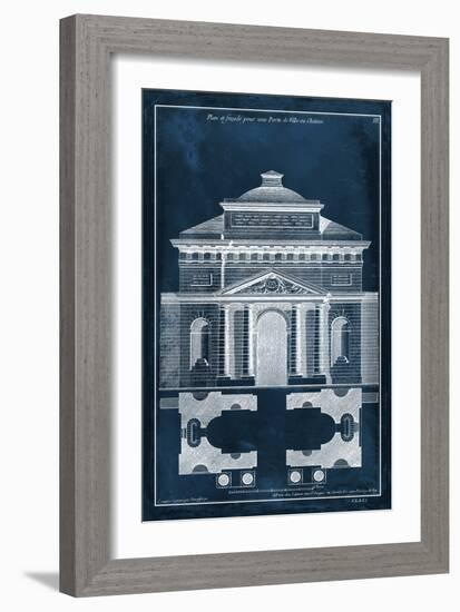 Palace Facade Blueprint II-Vision Studio-Framed Art Print